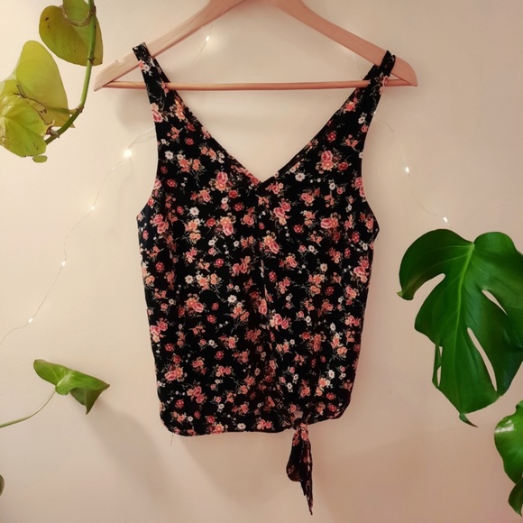 Floral Blouse - Blue/Pink/Orange XS - Picture 1 of 3